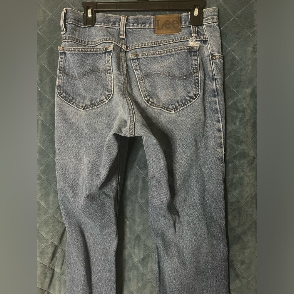 Women's Vintage Lee Mom Denim Jeans Straight Leg, High Waist Size 31X32 - Picture 5 of 11